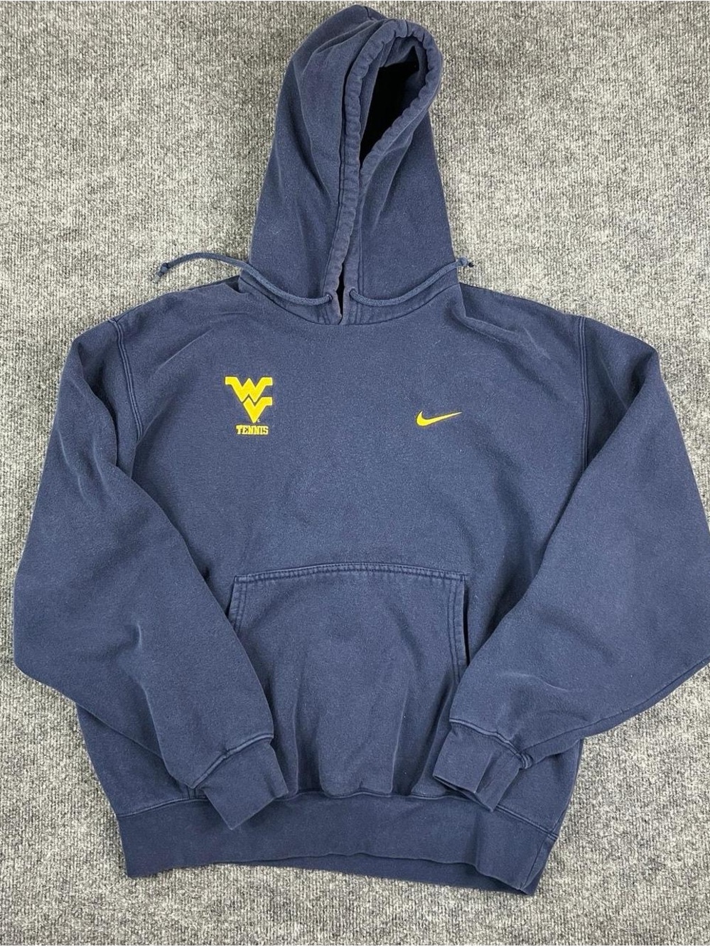 Nike West Virginia University Tennis Hoodie Medium Vintage Y2K Pullover College